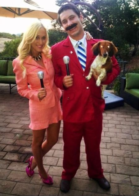 These easy costumes are great for DIY-lovers! Halloween Costumes You Can Make, Easy College Halloween Costumes, Funny Couple Costumes, Funny Couple Halloween Costumes, Diy Couples Costumes, Couple Costumes, Funny Couple, Anchorman, Diy Halloween Costumes Easy