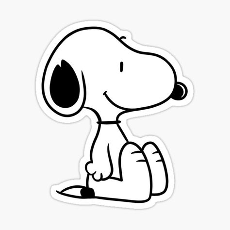 Pegatinas: Snoopy | Redbubble Snoopy Drawing Cute, Draw Snoopy, Cartoons Stickers, Snoopy Stencil, Redbubble Stickers, Stickers Cute, Snoopy Stickers, Stickers Aesthetic, Snoopy Transparent Background