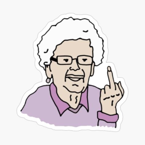 Grandma Stickers, Sassy Illustration, Sassy Stickers, Bags Embroidery, New Sticker, Humor, For Sale, Quick Saves, Art