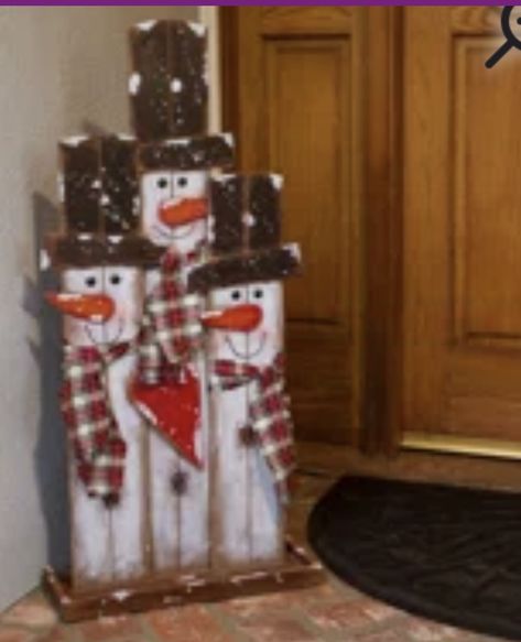 Snowman Wooden Crafts, Snowmen Wood Crafts, Pallet Christmas Projects, Porch Snowman, Wooden Snowman Crafts, Spiral Christmas Tree, 2x4 Crafts, Wooden Snowmen, Wooden Christmas Crafts