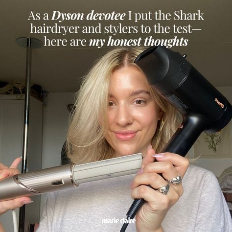 As a devoted Dyson girlie, I have always been a little sceptical about any hair tools dubbed as 'dupes'🧐 But I've heard (and read) so many good things about the Shark hairdryers⭐ See my honest feedback- https://trib.al/Nrb3vPm Image via @beautyandtheb Shark Hair Dryer Tutorial, Shark Blow Dryer, Shark Hair Tool, Shark Dryer, Shark Hair Dryer, Blow Dry Tutorial, Hair Dryer Curler, Hair Dryer Reviews, Hair Dryer Styler