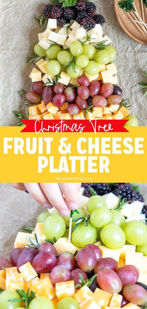 Christmas Tree Fruit & Cheese Platter | Christmas Tree Appetizer | Holiday parties Holiday Fruit Platter, Fruit Cheese Platter, Festive Fruit Platter, Fruit And Cheese Platter, Christmas Tree Fruit, Christmas Tree Appetizer, Tree Appetizer, Platter Christmas, Holiday Party Appetizers