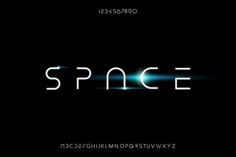 Space, an abstract futuristic alphabet f... | Premium Vector #Freepik #vector #technology #geometric #typography #font Technology Typography Design, Futuristic Words, Futuristic Alphabet, Futuristic Logo Design, Tech Typography, Futuristic Graphic Design, Technology Font, Geometric Typography, Futuristic Logo