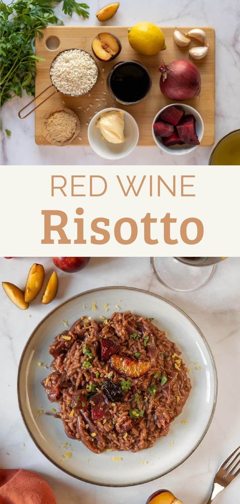 Red wine risotto is a delicious and easy dish that you can make at home. This recipe uses Arborio rice, which gives the risotto a creamy texture. The addition of red wine makes this dish perfect for a special occasion or dinner party. Red Wine Dishes, Red Wine Risotto Recipes, Red Wine Risotto, Wine Risotto, Quick Vegan Dinner Recipes, Vegetarian Risotto, Vegan Risotto, Vegan Italian Recipes, Vegetarian Comfort Food