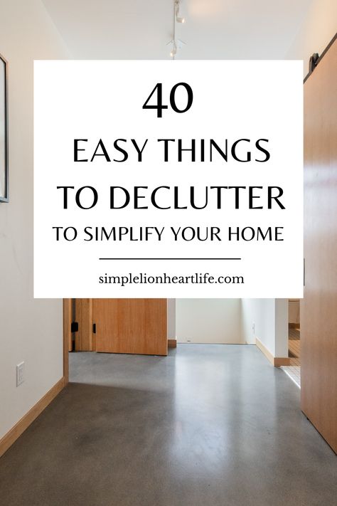 Are you ready to simplify your home and life? 🤗 Check out these 40 easy things to declutter and transform your living space into an organized, stress-free sanctuary! 🏡✨ Get started today and make room for what truly matters. 💖 #Declutter #SimplifyYourLife #declutteringlist Declutter Help, Simplify Your Home, Things To Declutter, Hotel Toiletries, Declutter Closet, Getting Organized At Home, Decluttering Inspiration, Paper Clutter, Intentional Parenting