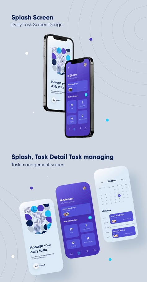 Task Manager Mobile App Design on Behance Homepage App Design, App Splash Screen, City Center Mall, Mall Of Emirates, Reminder List, Business Schedule, Plan Calendar, Task Management App, Login Page Design