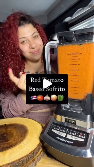 Beatriz Santiago on Instagram: "Red Tomato Based Sofrito Recipe  🇵🇷🧅🫑🍅🧄🌿  3 Large Tomatoes  2 Large Red Pepper 1 Large Red Onion Bunch Culantro or Cilantro 1/2lbs Garlic 2Tbs Annato Powder" Red Sofrito Recipe, How To Make Sofrito, Sofrito Recipe, Cooking Tomatoes, Meal Preparation, Red Tomato, Lunch Meal Prep, Puerto Rican, Red Pepper