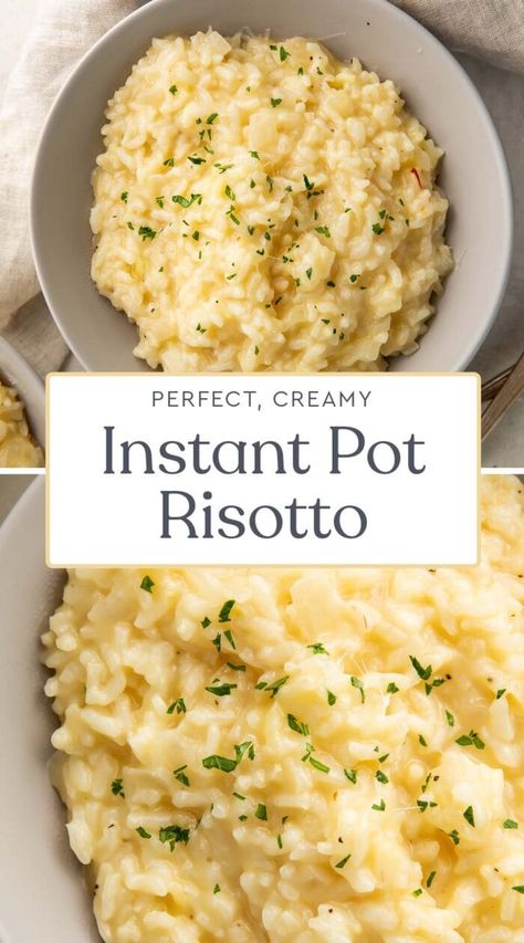 Instant Pot Risotto with Parmesan and White Wine - 40 Aprons Ip Risotto Recipes, Instant Pot Risotto Recipes Easy, Instapot Rositto, Instant Pot Recipes Risotto, Insta Pot Risotto Recipes Easy, Pressure Cooker Risotto Recipes, Instapot Risotto Recipes Easy, Italian Instapot Recipes, Rosoto Recipes Instant Pot