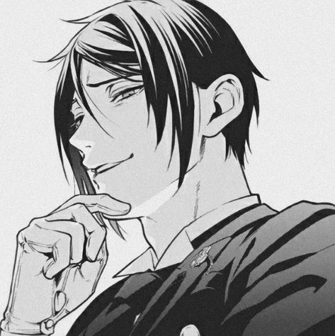 Black Butler Manga Icon, Black Butler Comics, Hot Demon, Pretty Icons, 3d Pose, Goddess Names, Black Butler Sebastian, Black Butler Manga, Black Butler 3