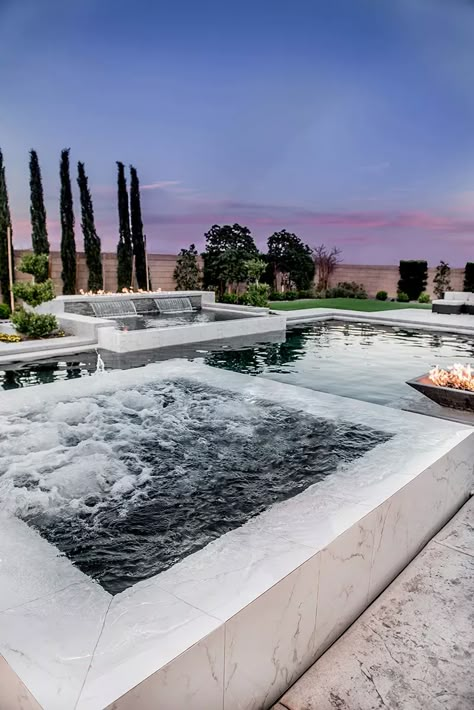 Glam Backyard, Marble Pool, Homemade Swimming Pools, Pool Design Modern, Luxury Pools Backyard, Florida Pool, Dream Backyard Pool, Pools Backyard, Natural Swimming Pools