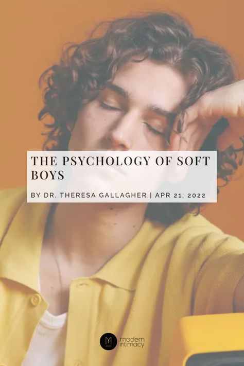 Boy with long wavy hair leans against a table. Over the picture, it says The Psychology of Soft Boys by Dr. Theresa Gallagher \ Apr 21, 2022 Softboy Aesthetic, Soft Boy Aesthetic, Urban Dictionary, Soft Boy, Best Books To Read, Feminine Aesthetic, Gender Identity, Soft And Gentle, Psychologist