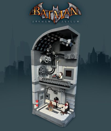 Lego Bathroom, Lego Batmobile, Batman Arkham Asylum, Architecture Blueprints, Lego Custom Minifigures, Printed Tile, Lego Creative, Lego News, Lego Dc