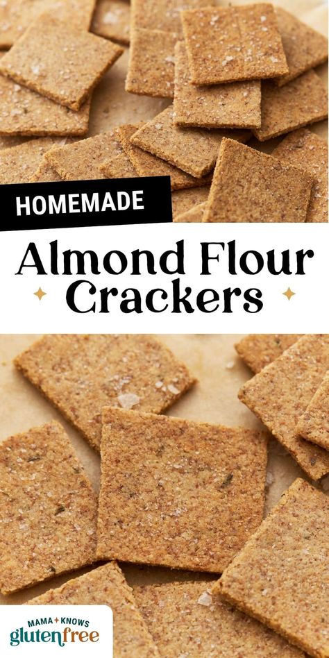 Almond Flour Crackers Coconut Crackers, Almond Flour Crackers Keto, Almond Crackers, Almond Crackers Recipe, Whole 30 Crackers, Almond Flour Crackers, Lchf Snacks, Almond Flour Waffles, Almond Flour Biscuits