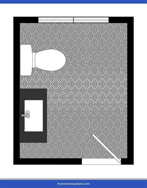 10 Powder Room Layouts (Floor Plans) Small Powder Room Ideas Narrow, Small Bathroom Dimensions, Tiny Powder Room Ideas, Tiny Half Bathroom Ideas, Small Powder Room Design, Powder Room Dimensions, Tiny Half Bath, Tiny Powder Rooms, Small Half Bath