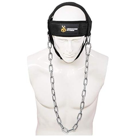 DMoose Fitness Neck Head Harness for Resistance Training. Extra-Heavy Rings and Steel Chain Comfort Fit Neoprene Superior Saddle Stitching. Build A Thicker Neck with Durable Exercise Neck Strap - https://t.co/cFCBTyX8wl Exercise Neck, Head Harness, Neck Exercises, Injury Recovery, Resistance Training, Core Strength, D Rings, Neck Strap, Steel Chain