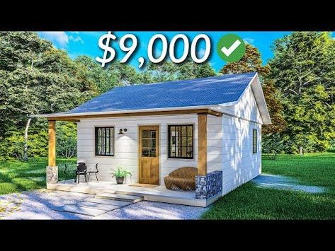 16 X 10 Tiny House, Tiny Home Floorplan 2 Bedroom, Modern Tiny House Design, Tiny Cabin Design, Inside Tiny Houses, Two Bedroom Tiny House, Small Cabin House, Shed Guest House, Tiny Guest House