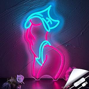 Body Neon Sign, Pink Neon Sign, Man Cave Room, Neon Wall Signs, Neon Room, Glowing Art, Romantic Decor, Led Neon Lighting, Neon Light Signs