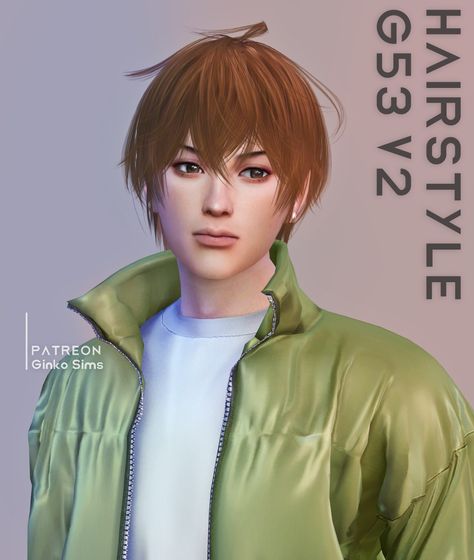 Early Access until Dec 27, 2023 Male Fluffy Hair, Ts4 Male Hair, Ts4 Hair, Skin Details, Male Hair, Sims4 Cc, Brown To Blonde, Asian Hair, Blonde Ombre