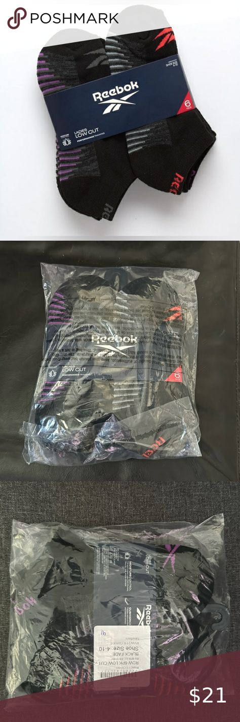 Reebok Ladies Low Cut Black Fade Socks 6 Pack Moisture Control Shoe Sz 4-10 NEW Training Activities, Black Fade, Reebok Logo, Performance Training, Low Cut Socks, Poshmark Shoes, Train Activities, Reebok Women, Fade To Black