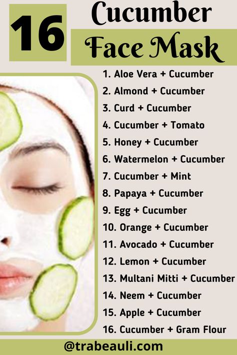 16 homemade cucumber face masks to hydrate your skin. Cucumber Face, Cucumber Face Mask, Cucumber For Face, Hydrate Your Skin, Diy Beauty Treatments, Beauty Hacks Skincare, Natural Face Skin Care, Brown Spots On Face, Spots On Face