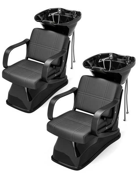 PRICES MAY VARY. 【Good Choice for Barbershop】A perfect combination of shampoo backwash station includes shampoo bowl and shampoo chair. The height 35.8'' suitable for most hair stylists, you can wash hair for your clients in the salon shampoo bowl. Large shampoo bowl reduces the pressure on the neck when the hair is being washed. 【Ergonomic Shampoo Chair Combo】The wood-framed shampoo chair features waterproof PU leather, thick padded cushions, curved armrests and a naturally inclined position, d Salon Backwash, Salon Shampoo Bowl, Hair Dryer Chair, Shampoo Station, Shampoo Bowls Salon, Bathtub Shower Combo, Salon Shampoo, Shampoo Bowl, Shampoo Chair