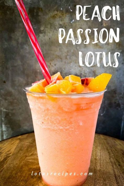 Peach Passion Lotus Drink - Lotus Recipes March Lotus Drinks, Lotus Drinks Recipes, Lotus Energy Drink Recipes, Lotus Drink Ideas, Lotus Recipes, Lotus Drinks, Lotus Recipe, Lotus Energy, Energy Drink Recipe