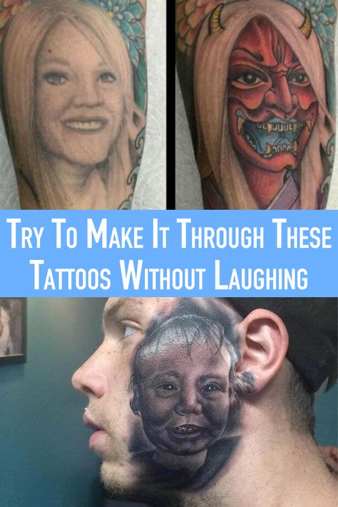 While many people try to hide their tattoos because of employment policy, others are more open. Some tattoos are breathtakingly stunning to look at, and while those have their place, they don’t give us entertainment like the ones that are awful. We have to give a big thanks to everyone who has tattoo fails that are cringeworthy to look at. Older Women Tattoos Over 50, Places To Hide Tattoos, Older Women With Tattoos, Laugh Tattoo, Awful Tattoos, Hidden Tattoos, Tattoo Fails, Weird Tattoos, Bad Tattoos