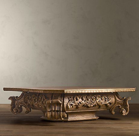 Restoration Hardware corinthian coffee table Restoration Hardware Mercer Coffee Table, Rh French Contemporary Coffee Table, Ornate Coffee Table, Restoration Hardware Coffee Table, Scroll Coffee Table, Coffee Table Restoration Hardware, Best Wood For Carving, Painted Staircases, Wood Carving Furniture