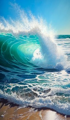 Surfing Oil Painting, Ocean Creatures Art, Wave Crashing, Art Deco Design Graphics, Ocean Waves Photography, Ocean Art Painting, Awsome Pictures, Ocean Waves Art, Ocean Waves Painting