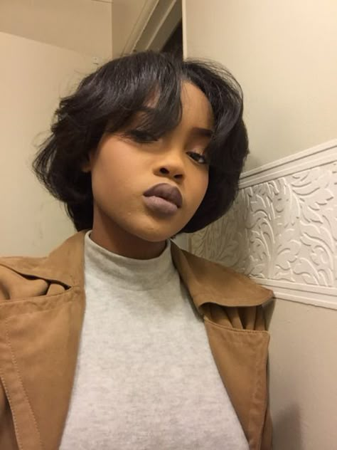 Short Hair For Black Women, Hairstyle Ideas For Short Hair, Short Relaxed Hairstyles, Pressed Natural Hair, Silk Press Natural Hair, Hairstyles Inspiration, Hair For Black Women, Natural Hair Cuts, Natural Hair Short Cuts