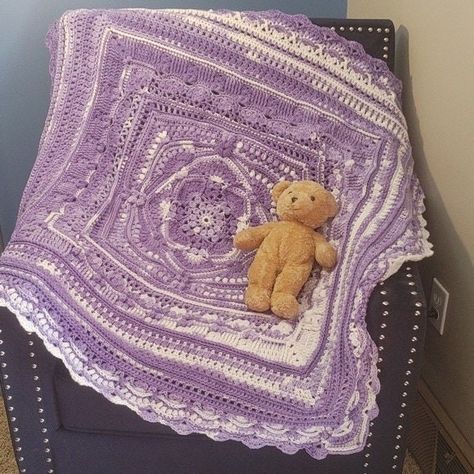 Purple Crochet Blanket, Folded Blanket, Pastel Rainbow Nursery, Hooked On Sunshine, Mood Blanket, Purple Baby Blanket, Handmade Crib, Orange Blanket, Weight Blanket