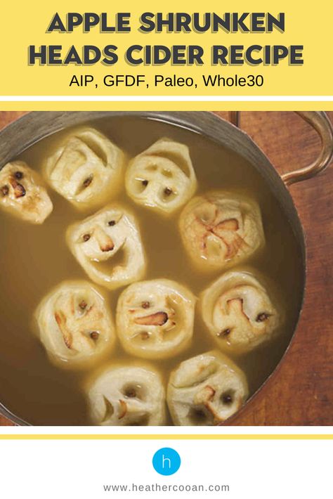 Halloween Food Hacks, Punch Halloween, Scary Halloween Food, Halloween Punch Recipes, Creepy Halloween Food, Kids Halloween Food, Halloween Punch, Shrunken Head, Apple Head