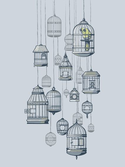 Last Bird in the Shop by Tasha Chapman "sometimes you might feel like that lonely bird, but you could still be part of a larger, beautiful picture" pen & ink #ElementEdenArtSearch Bird Cage Sketch, Bird Cage Drawing Sketches, Birdcage Illustration, Caged Bird Art, Birdcage Painting, Bird Cage Drawing, Cage Sketch, Bird Cage Art, Drawing Candles