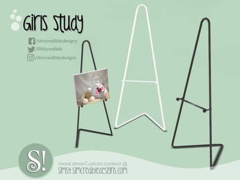 SIMcredible!'s Girls Studio - easel Sims 4 Cc Skills, Sims 4 Hobby Cc, Sims 4 Cc Hobbies And Skills, Sims 4 Skills, Sims 4 Medieval, Sims 4 Tsr, Furniture Cc, The Sims 4 Packs, Sims 4 Cc Folder