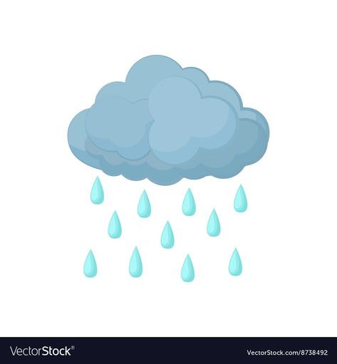 Clouds With Rain, Cloud With Rain, Cartoon Clouds, Abc Coloring, Cartoon Pics, Rain Drops, Cartoon Style, Big Picture, Cartoon Styles