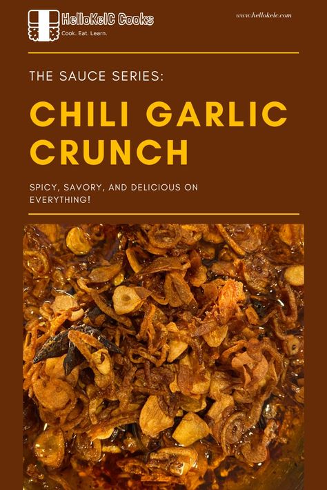 Catching onto the garlic chili crisp sauce craze? Here’s a recipe of my spin on it. All you need is garlic, shallots, oil and a few tasty aromatics to make this sauce that goes well with everything. This is a great way to customize your chili crisp exactly how you like it to taste.

#garlichilicrisp #chilioil #chilicrisp #spicysauces #spicychilioil #asiansauce Recipes Using Spicy Chili Crisp, Chili Oil Crunch Recipe, Homemade Chili Crisp, Crispy Garlic Chili Oil, Chili Crunch Recipe, Crunchy Garlic Chili Oil, Garlic Chili Crisp, Chili Crunch Oil, Chili Crisp Recipe