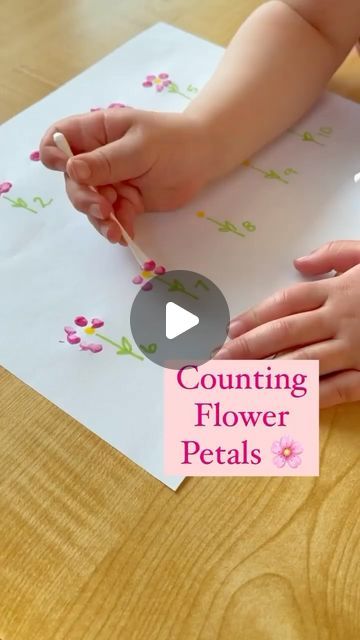 Simply Draw, Preschool Painting, Number Activities Preschool, Counting Activities Preschool, Holiday Wreaths Diy, Making Flowers, Counting Activities, Flowers Petals, Number Recognition