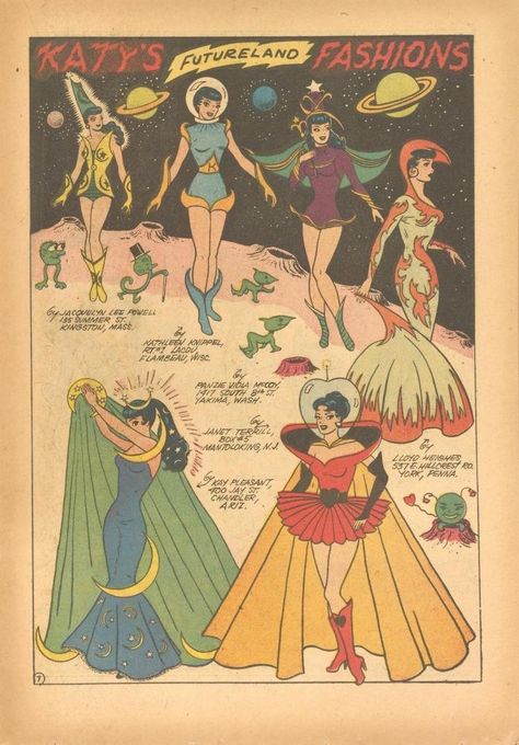 Cool Pictures For Wall Collage, 50s Comic Art, 1960s Illustration, Katy Keene, Wallpapers For Phone, Vintage Paper Dolls, Archie Comics, Retro Futuristic, Art Collage Wall