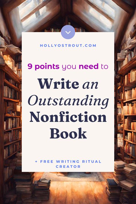 Write a nonfiction book that inspires, captivates, and motivates your readers from the first page to the last.   How? Purpose Points.   Read on to learn the Purpose Points framework to so you can write an unputdownable book for your audience.   #nonfiction #writing nonfiction #writingabook Writing Non Fiction, Writing Nonfiction Books, Creative Nonfiction Writing, Writing Nonfiction, Writing Prompts Poetry, Historical Nonfiction, Writing Prompts Romance, Creative Nonfiction, Entrepreneur Ideas