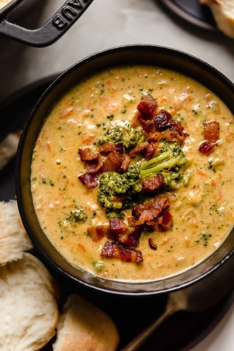 bacon beer cheese broccoli cheddar soup. Warm Dinners For Cold Nights, Dinner Recipes With Cheese, Pub Recipes, Soup Broccoli, Cheese Broccoli, Cheddar Soup Recipe, Broccoli Cheddar Soup Recipe, Beer Cheese Soups, Beer Bacon