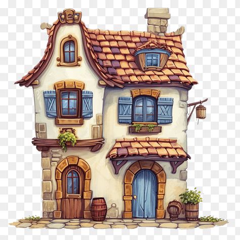 Small house with blue shutters Small House Cartoon, Architecture Cartoon, House Doodle, Blue Shutters, House Cartoon, Tent Set Up, Two Story House, Big Blue Eyes