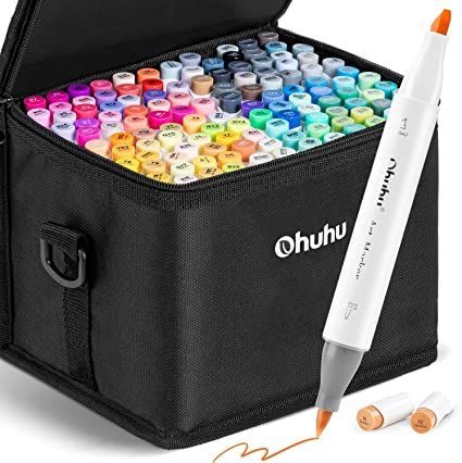 Ohuhu Alcohol Markers, Coloring Illustration, Brush Tip Markers, Alcohol Art, Ohuhu Markers, Artist Markers, Best Alcohol, Adults Coloring, Art Markers