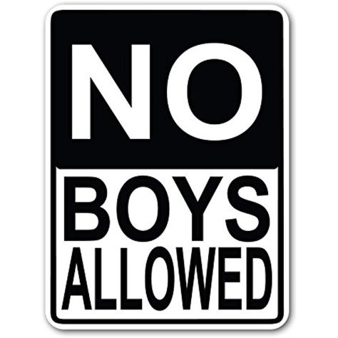 No Boys Allowed (Black) 12 x 9 Inch White Street Sign - Made In The USA With Adhesive Vinyl On High Grade Aluminum * Continue to the product at the image link. (This is an affiliate link) No Boys Allowed, Boy Sign, White Room Decor, Dream Symbols, Boys Wallpaper, Street Sign, Black And White Posters, Bathroom Humor, Room Signs