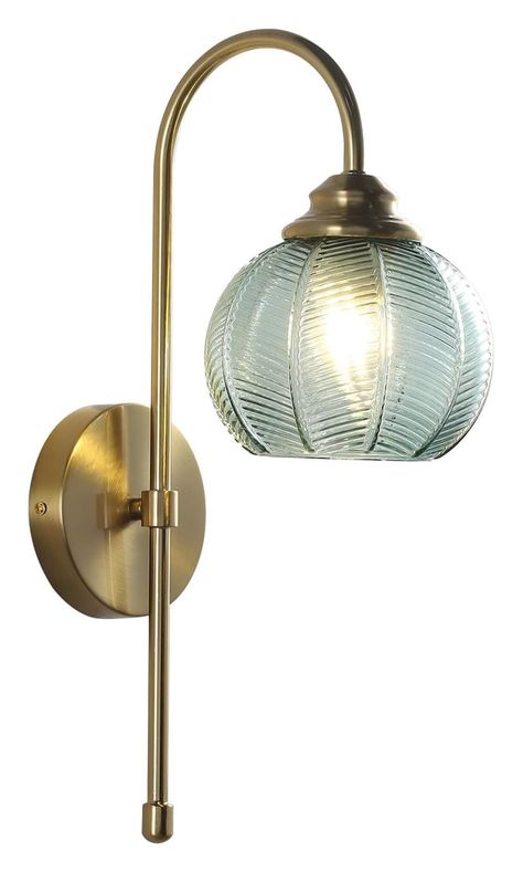 Led Wall Light Lighting Vintage Green Glass Wall Light Brushed Brass Wall Sconce Large Globe Wall Sconce Gold Long Swing Arm Wall Sconce Mid Century Modern Wall Light Unique Bathroom Wall Lamps (Colo Modern Bathroom Sconces, Wall Mounted Bedside Lamps, Green Lamp Shade, Light Fixtures Bathroom Vanity, Wall Sconces Bedroom, Romantic Lighting, Bathroom Sconces, Glass Wall Lights, Vintage Green Glass