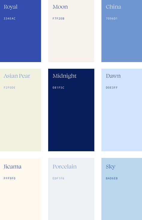 Color Palette Business Corporate, Cream Blue Color Palette, Blue Cream Palette, Soft Blue Colour Palette, Blue And Cream Colour Palette, Blue And White Website Design, Pantone Colour Palettes Blue, Shade Of Blue Palette, Blue And Cream Branding