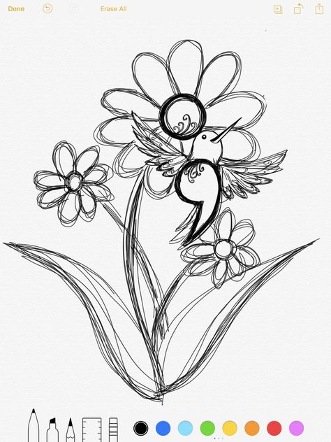 Tattoo Flash Art Semi Colon, Semi-colon Tattoo Hummingbird, Hummingbird Semicolon Tattoo, Unique Semi-colon Tattoo Ideas Hidden, Unique Small Semicolon Tattoo, Sunflower Semi Colon Tattoo, Semi Colon Cross Tattoo Ideas, Seni Colon Tattoo, Creative Semi Colon Tattoos