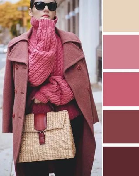 Salmon Outfit, Khakis Outfit, Soft Autumn Color Palette, Pink Wardrobe, Colour Combinations Fashion, Burgundy Outfit, Color Combos Outfit, Color Blocking Outfits, Sleek Dress