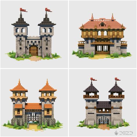 Minecraft Mini Medieval Gates Pack
Available for download! 
#minecraft #minecraftinspiration #minecraftbuilding Minecraft Base Layout, Minecraft Museum, Minecraft P, Minecraft Kingdom, Minecraft Architecture, Minecraft Building, Minecraft Designs, Minecraft Houses, Gate