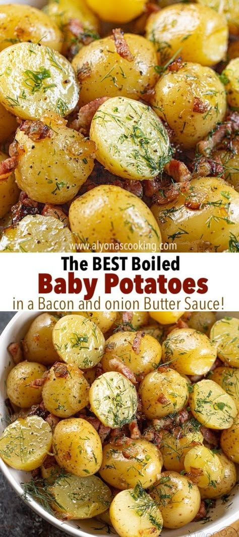 Boiled New Potatoes Butter, Boil Small Potatoes, Boiling Small Potatoes, Dill Red Potatoes, Small Gold Potatoes, Small Potatoes Recipe Stove, Boiled Golden Potato Recipes, Small Gourmet Potatoes, Boiled Mini Potatoes