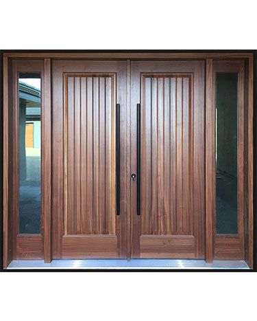 Double Front Entry Doors Modern Solid Wood, Latest Wooden Main Door Designs, Wooden Main Door Design Entrance Modern Double, Wooden Double Front Doors Entrance, Teak Front Door, Wooden Double Front Doors Modern, Double Doors Exterior Entrance, Main Double Door, Modern Double Door